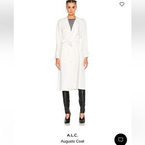 A.L.C. Agusto Trench Coat in Eggshell